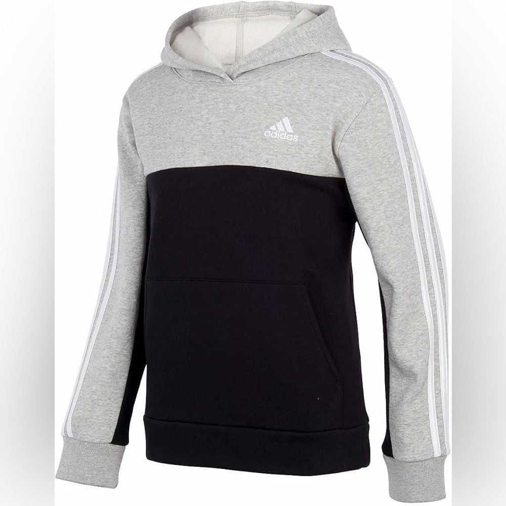 Adidas Jrs XL Black and Gray Hoodie Sweater